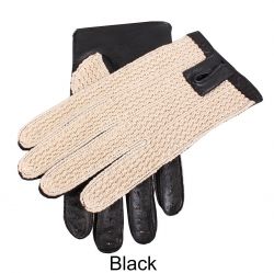 Mens Cotton Crochet Driving Glove #1