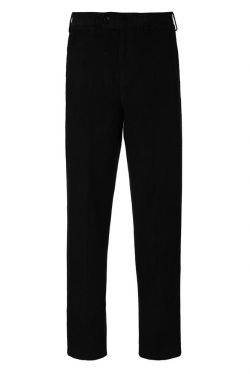 Mens Country Cord Trousers Flat Front Black #1