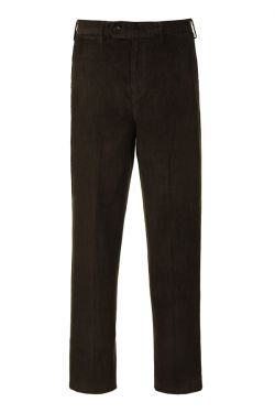 Mens Country Cord Trousers Flat Fronted Olive