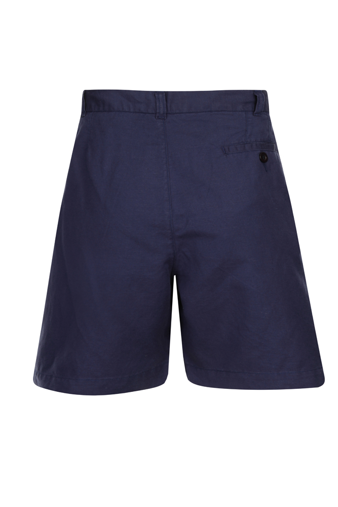 Mens Linen Shorts Navy (A011), Shorts Alexanders of London
