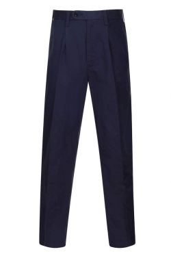 Mens Linen Trousers Navy (5042)