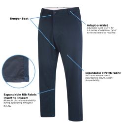ND001 Nodema Lymphedema Chino Trousers Navy #2