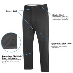 ND001 Nodema Lymphedema Chino Trousers Black #2
