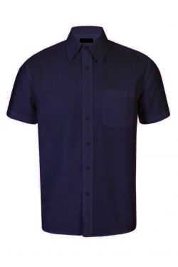 Short Sleeve Shirt Linen  Navy #1