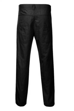 Trousers Linen Drawstring Black Summer Special #2
